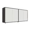 Sideboard Mailand2b:158cm Weiß/Anthrazit - Anthrazit/Schwarz, MODERN, Holzwerkstoff (158/73/33cm) - MID.YOU