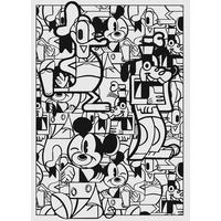Fototapete Mickey Constructive - Schwarz/Weiß, Trend, Textil (200/280cm)