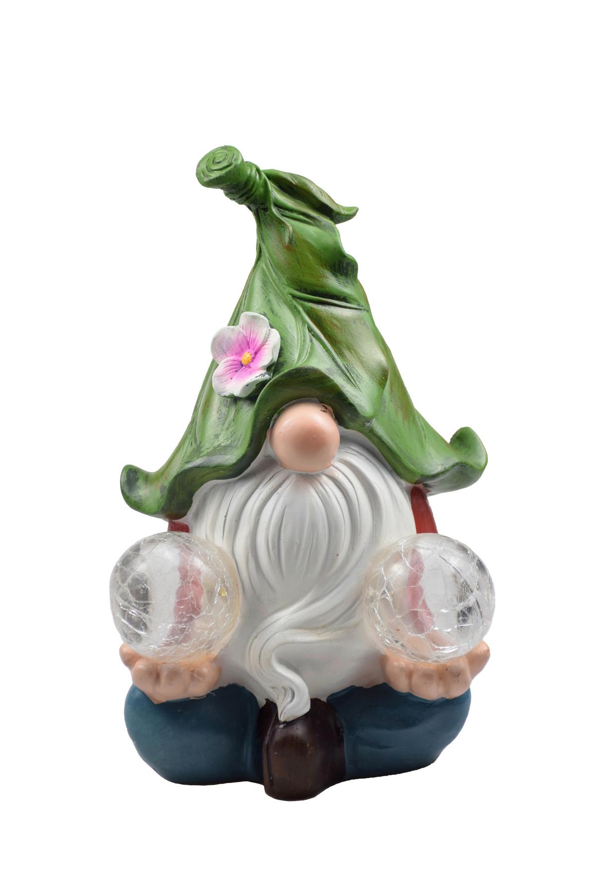 Szolárlámpa Flowy - barna/piros, Konventionell, műanyag (14,5/13/24cm) - Homezone