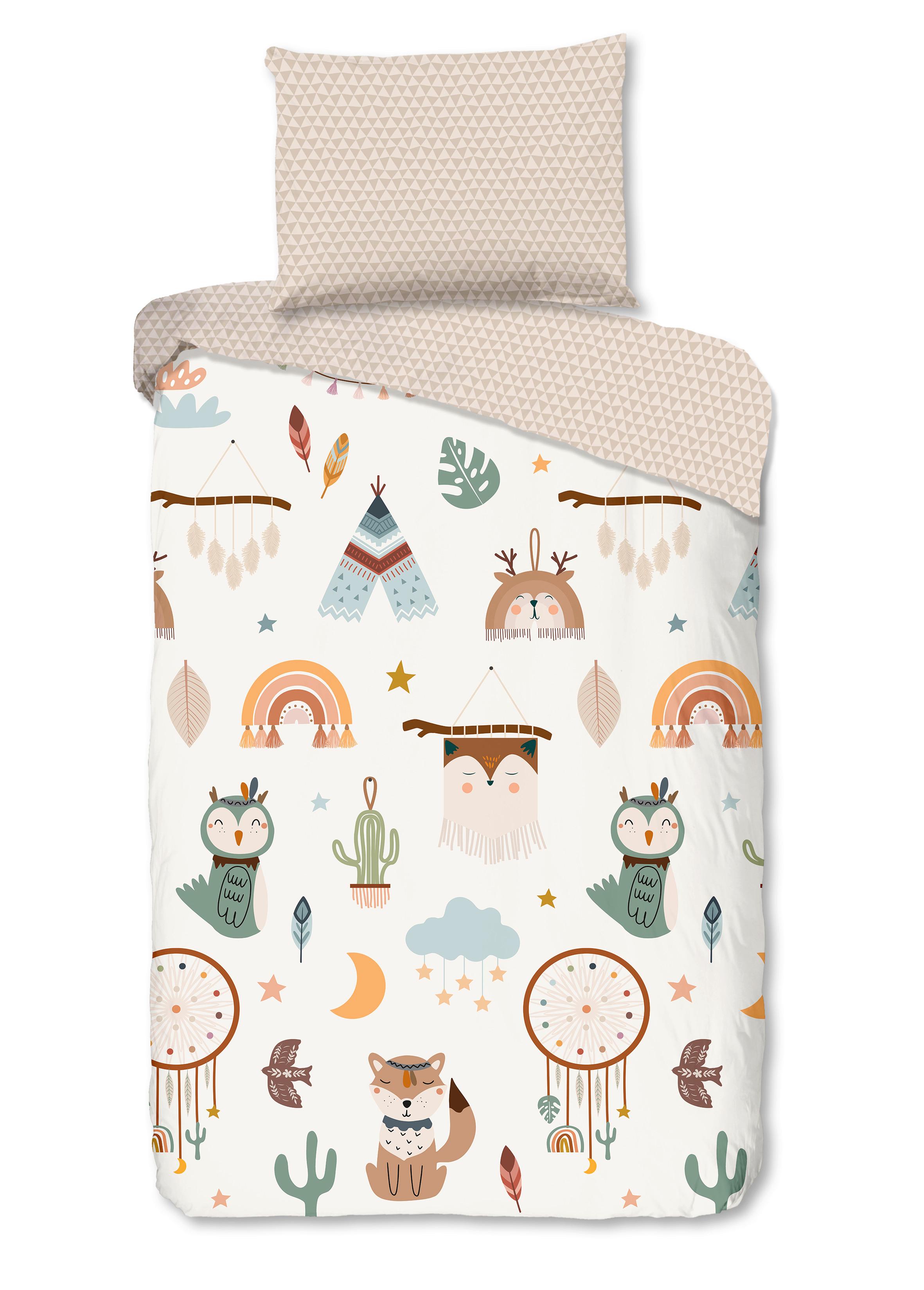 KINDERBETTWÄSCHE REMI - Sandfarben/Beige, Trend, Textil (140/200cm)