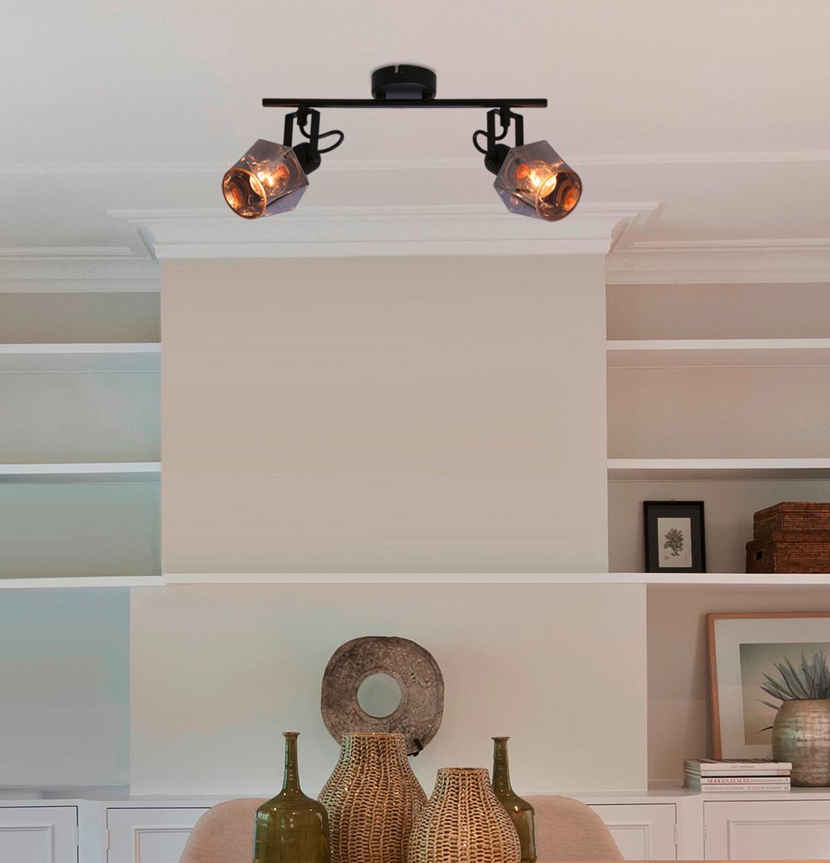 Strahler 92-13361 Randi - Schwarz, Design, Glas/Metall (44/9/22cm)