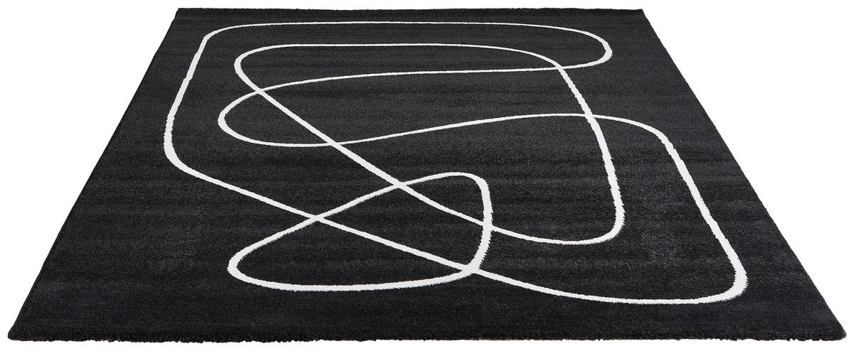 Webteppich Artist Schwarz/Weiß 200x290 cm - Schwarz, Design, Textil (200/290cm) - Esprit