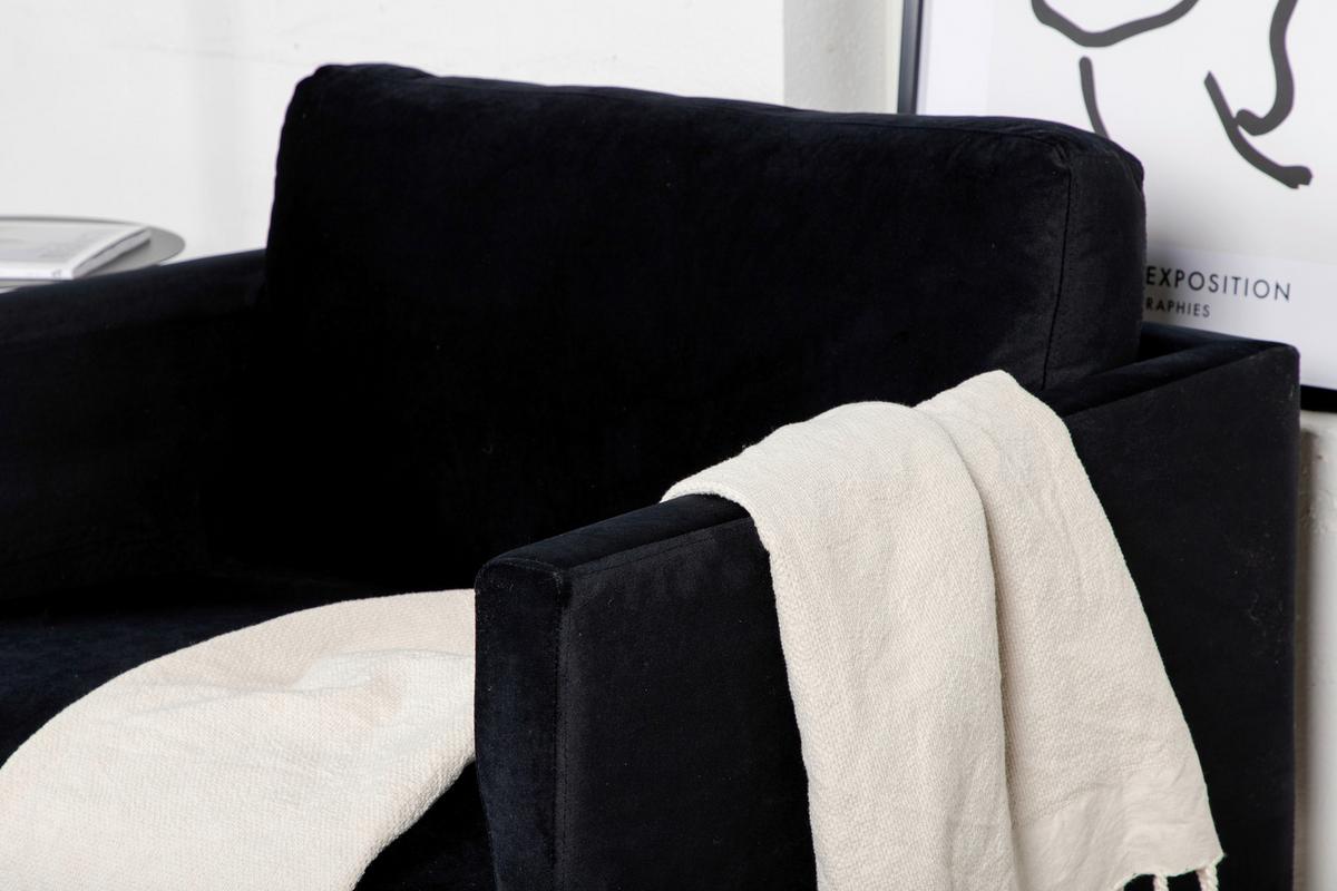 Sessel Zoom - Schwarz, Design, Textil/Metall (95/80/84cm) - Livetastic