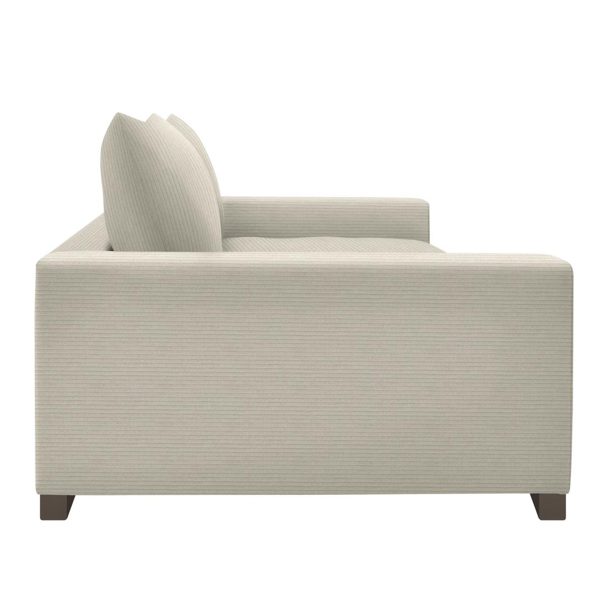 Mega pohovka PEDRO 1200, krémový manšestr - krémová, Moderní, kov/dřevo (261/83/124cm) - Mömax