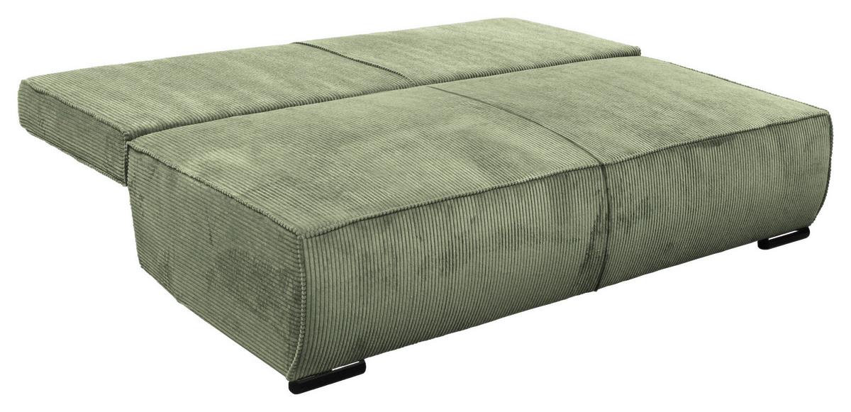 Schlafsofa Flow Mintgrün B: 202 Cm - Schwarz/Mintgrün, Design, Textil (202/90/99cm) - MID.YOU