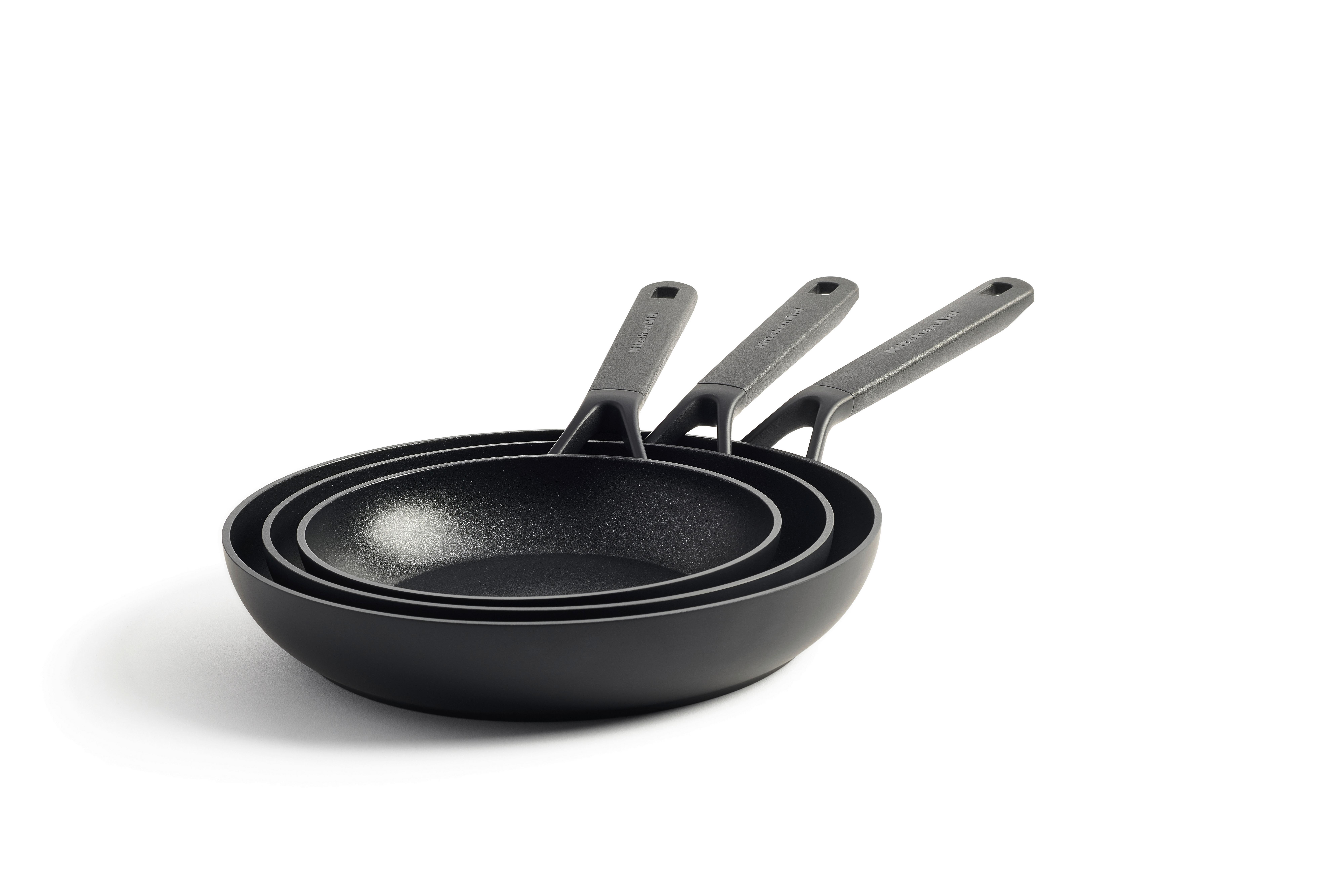 Pfannenset 3-Teilig. DM 20+24+28 cm - Schwarz, Basics, Kunststoff/Metall (20//24//28cm) - KitchenAid