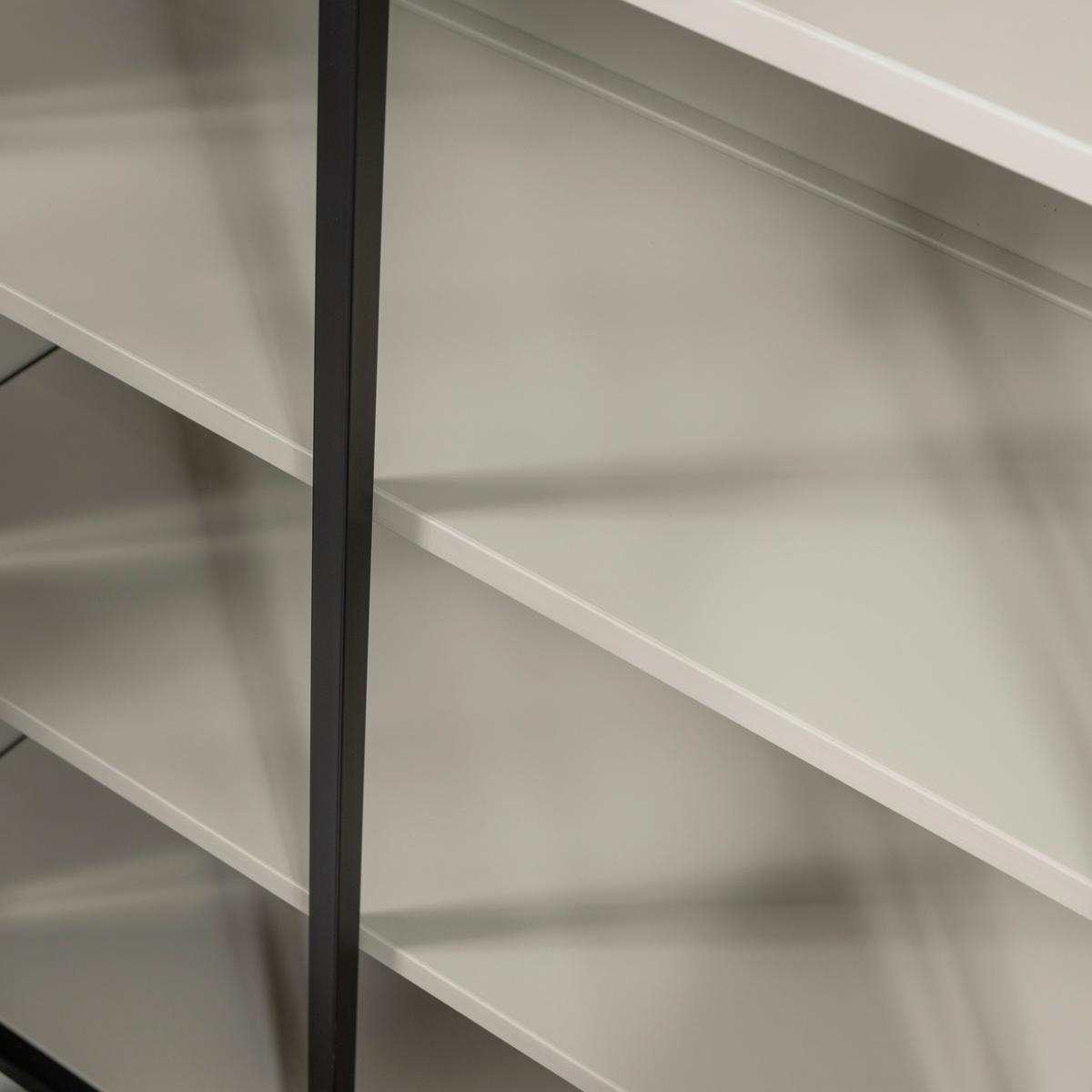 Vitrine Exhibit Schwarz B: 96 cm - Schwarz, Design, Glas/Metall (96/200/40cm) - Livetastic