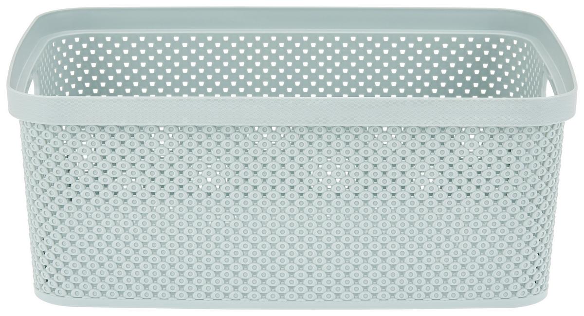 Tárolókosár Diamond - zöld, Basics, műanyag (38,5/15/27,5cm) - Luca Bessoni