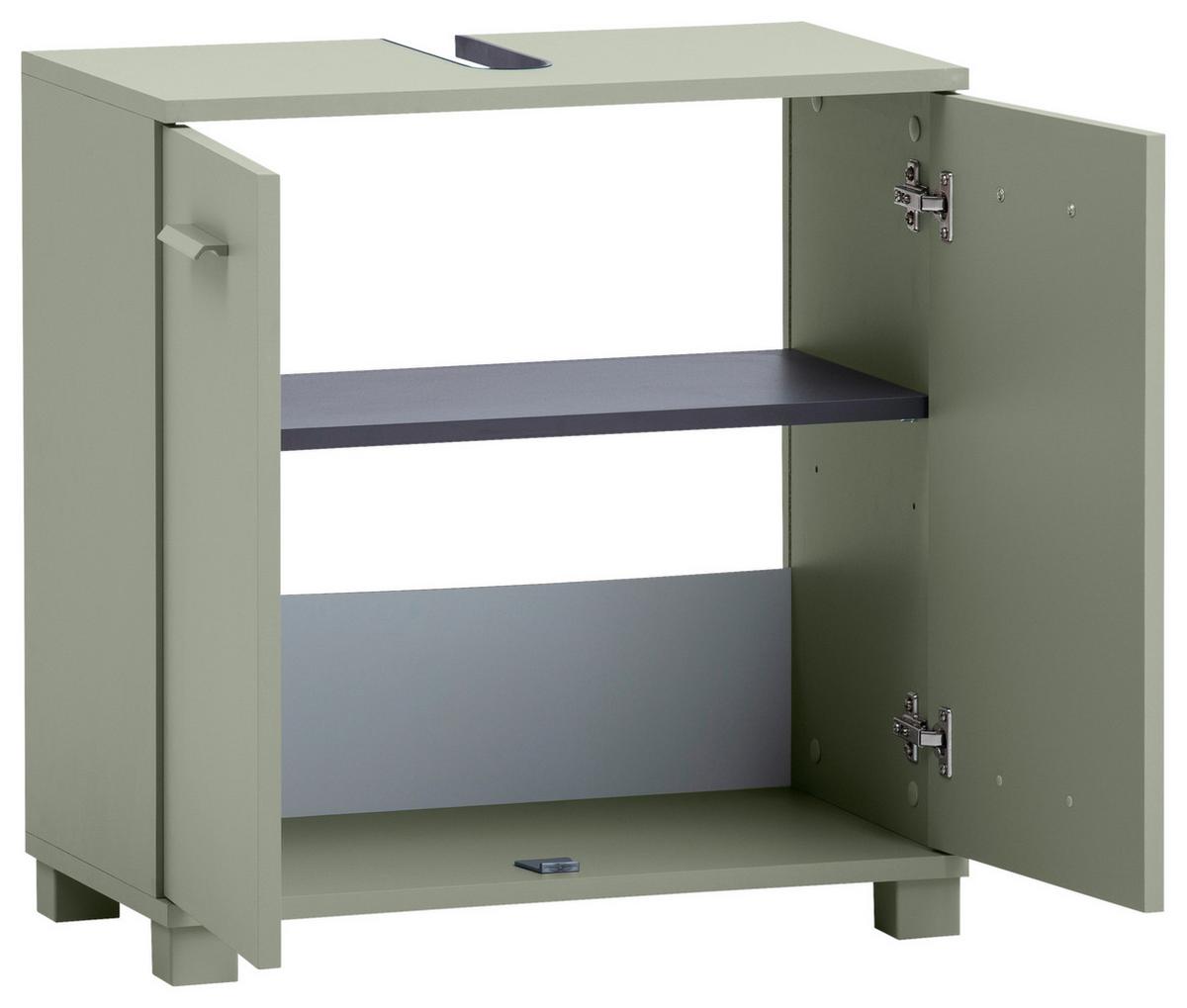 WASCHBECKENUNTERSCHRANK Mono Grün B: 59,8cm - Grün, MODERN, Holzwerkstoff (59,8/62,4/32,6cm) - MID.YOU