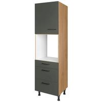 Geräteumbauschrank Easytouch - Eichefarben/Grün, MODERN, Holzwerkstoff (60/216,6/58cm) - Nobilia