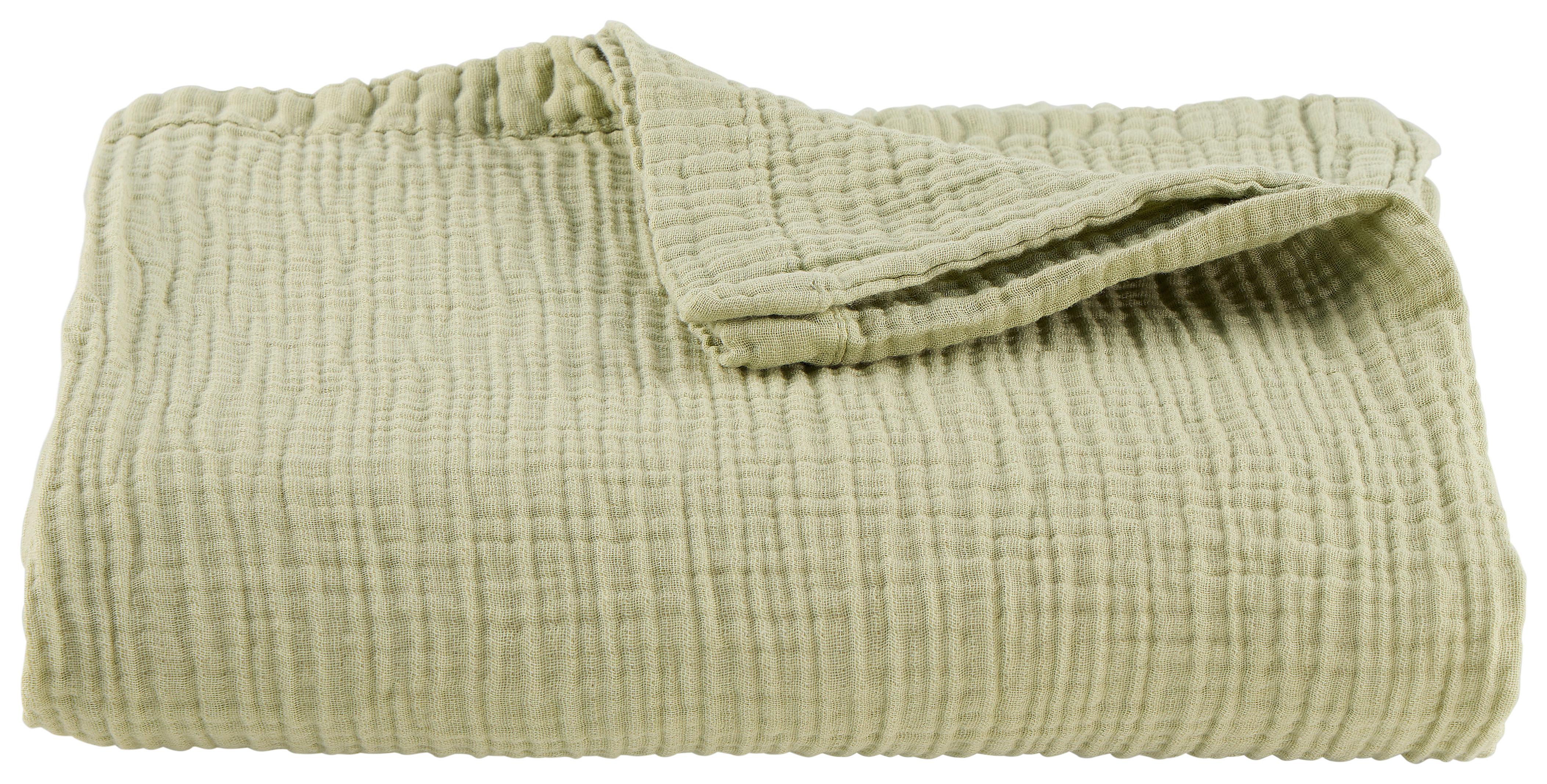 Kuscheldecke Cornelia - Grün, MODERN, Textil (150/200cm) - Luca Bessoni