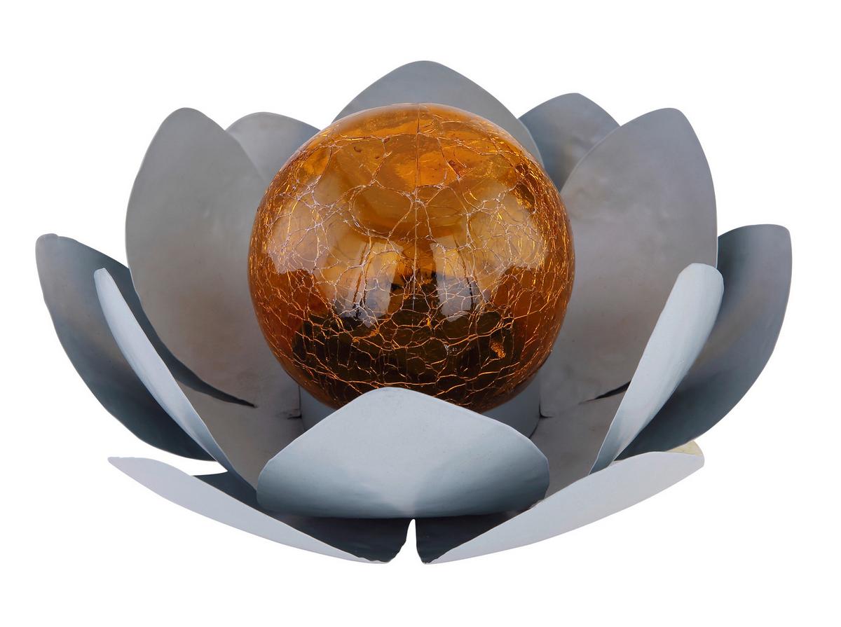 Szolárlámpa Lily - szürke, Konventionell, műanyag/üveg (25/25/9cm) - Homezone