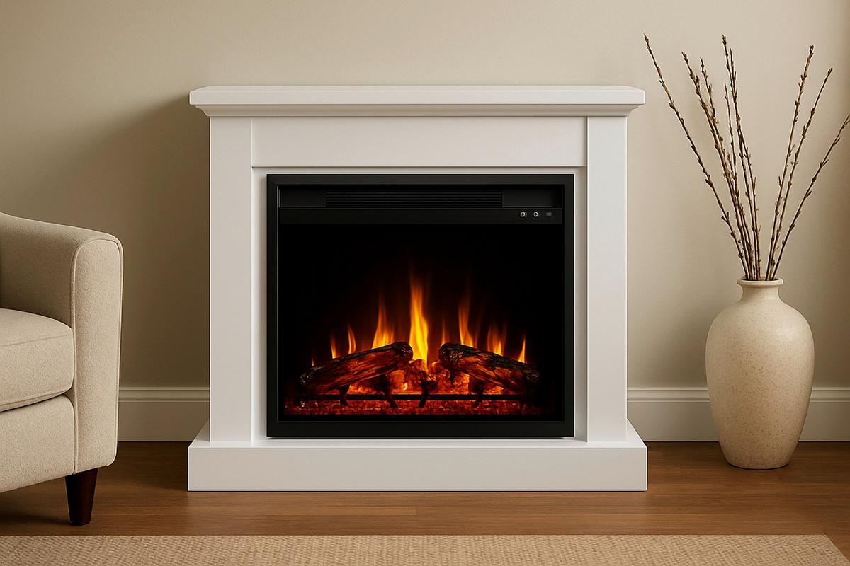 Szabadon Álló Elektromos Látványkandalló Fkk11 - fehér, Basics, fém (74/66/20cm)