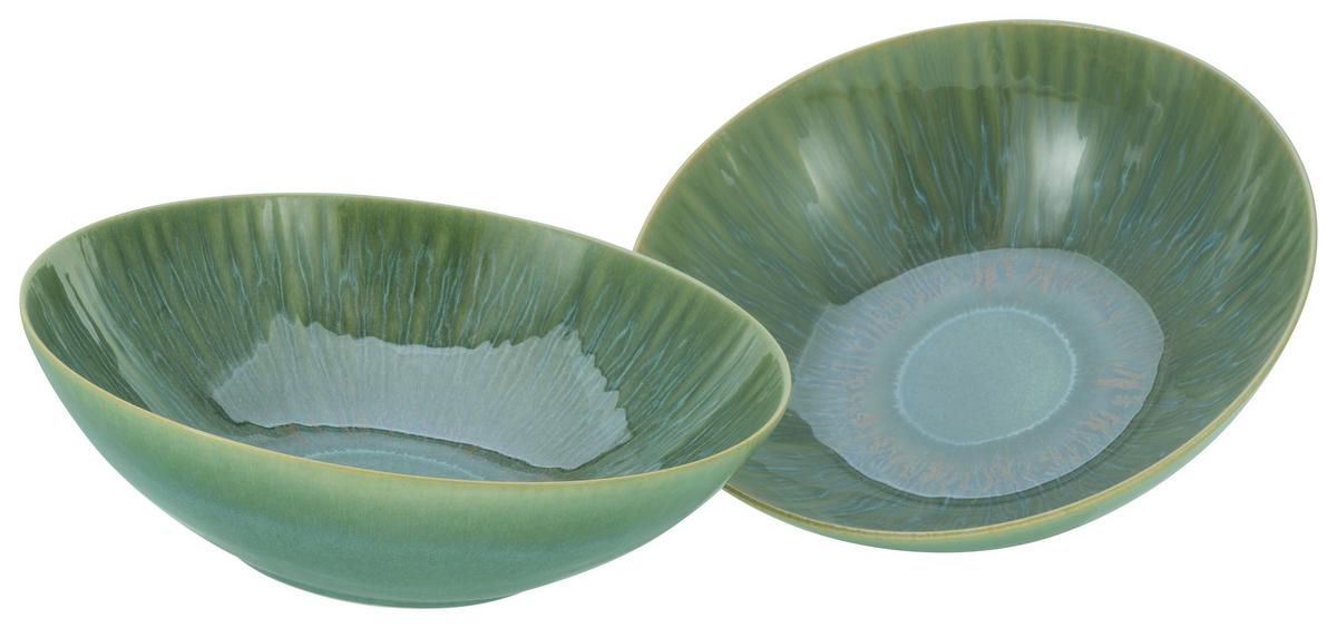 Schüsselset Sea Breeze 2--teilig, Grün - Grün, Design, Keramik (24cm) - Creatable