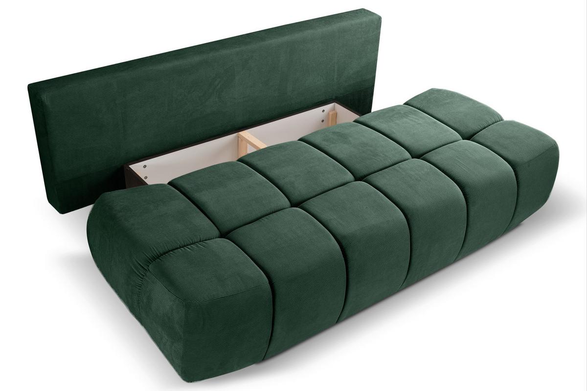 Schlafsofa Lauder Smaragdgrün B: 207cm - Smaragdgrün/Schwarz, Basics, Holz/Textil (207/93/105cm) - MID.YOU