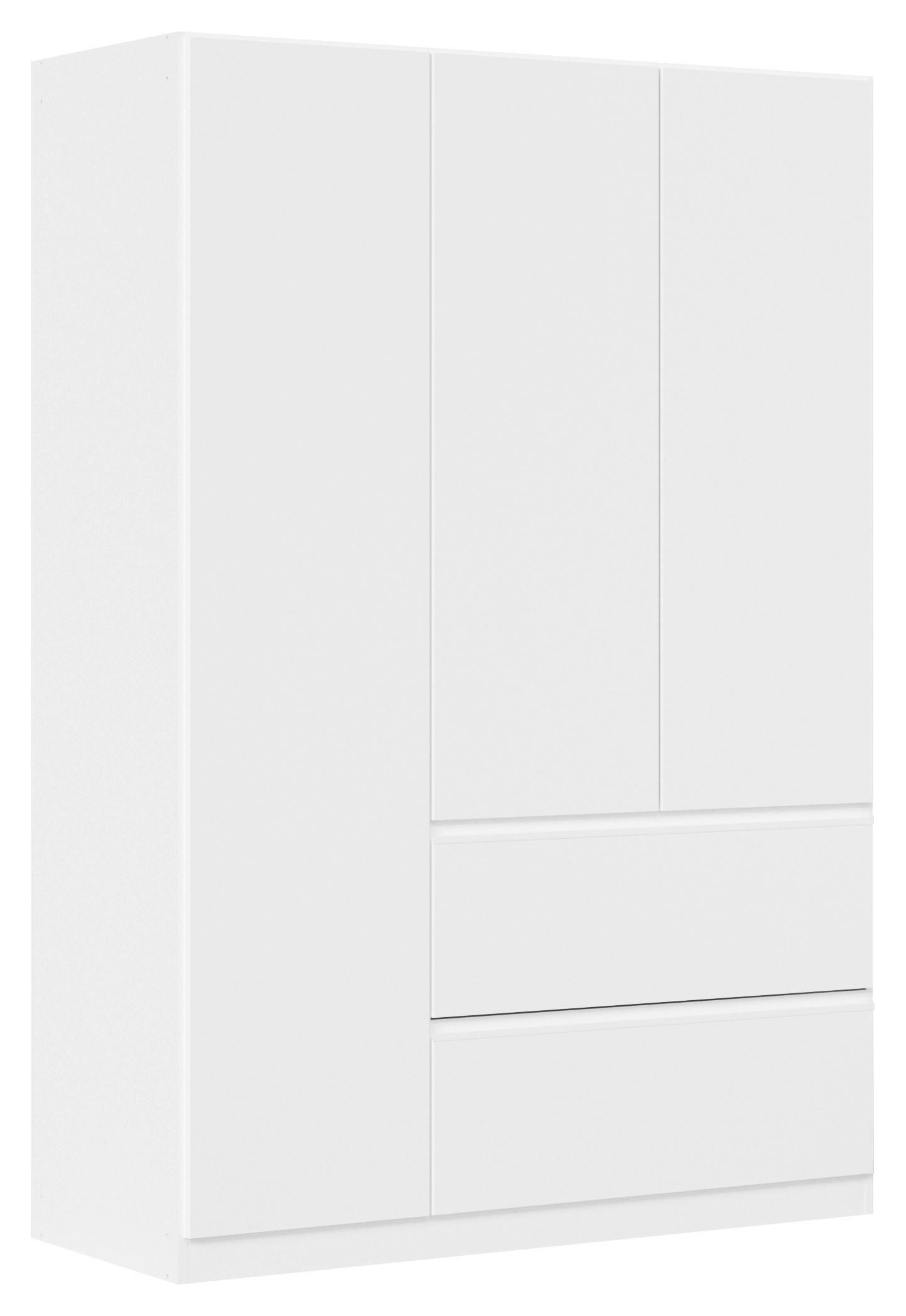 Drehtürenschrank Costa Weiß B: 136 cm - Weiß, MODERN, Holzwerkstoff (136/197/54cm) - Rauch Möbel