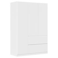 Drehtürenschrank Costa Weiß B: 136 cm - Weiß, MODERN, Holzwerkstoff (136/197/54cm) - Rauch Möbel