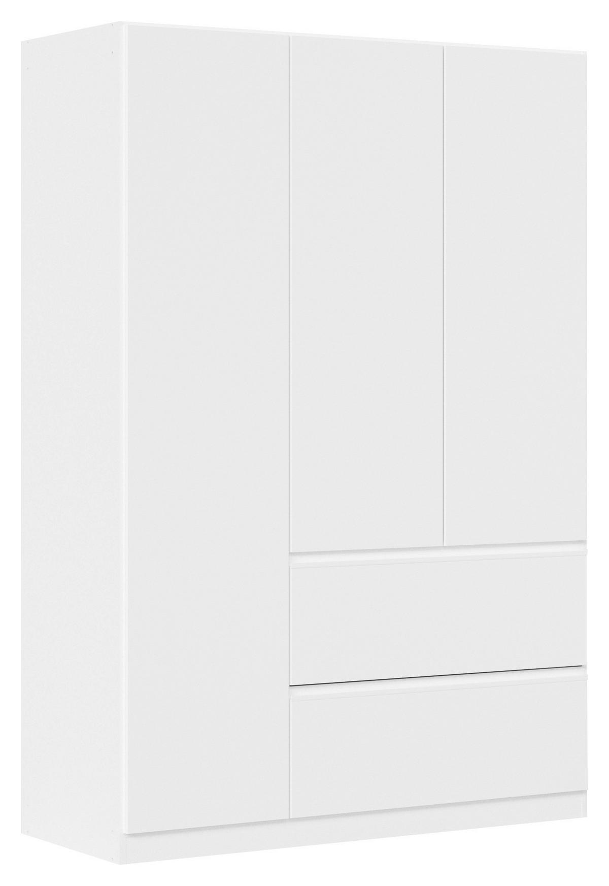 Drehtürenschrank Costa Weiß B: 136 cm - Weiß, MODERN, Holzwerkstoff (136/197/54cm) - Rauch Möbel