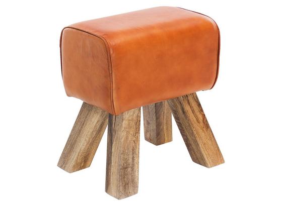 Hocker Leder B: 40 cm - Braun, Natur, Leder (40/47/30cm) - Livetastic Hocker Leder B: 40 cm - Braun, Natur, Leder (40/47/30cm) - Livetastic