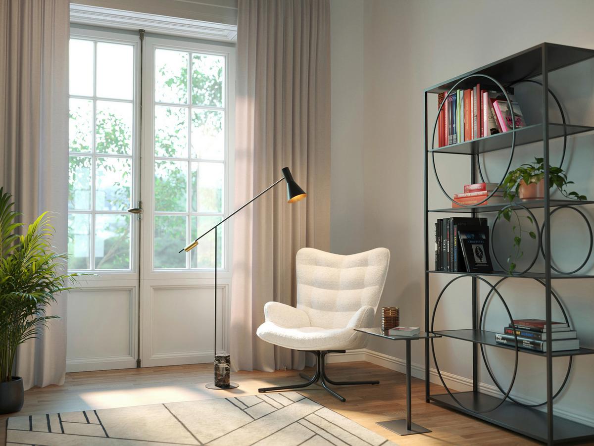 Sessel Oscar Beige B: 82 Cm - Beige/Schwarz, Design, Textil (82/95/73cm) - Kare-Design