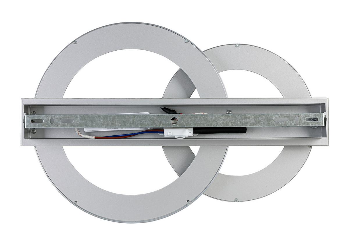 LED-DECKENLEUCHTE CALOGERO - Chromfarben/Silberfarben, Basics, Kunststoff/Metall (46/30,4/8cm) - Luca Bessoni