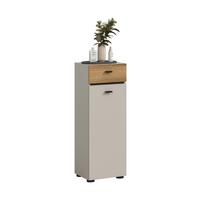 Midischrank Aqua Eichefarben/Kaschmir B: 32cm - Kaschmir/Eichefarben, Trend, Holzwerkstoff (32/91/30cm) - MID.YOU