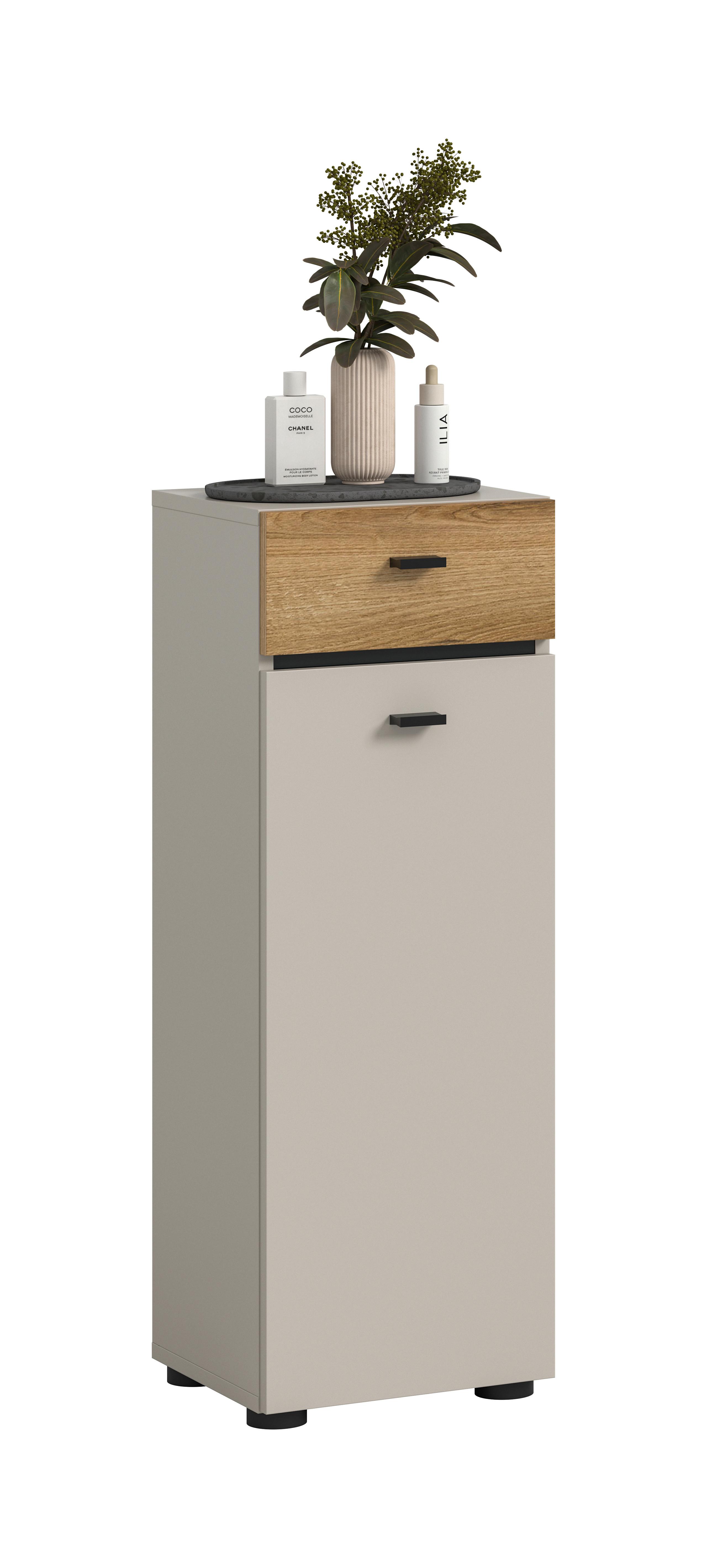 Midischrank Aqua Eichefarben/Kaschmir B: 32cm