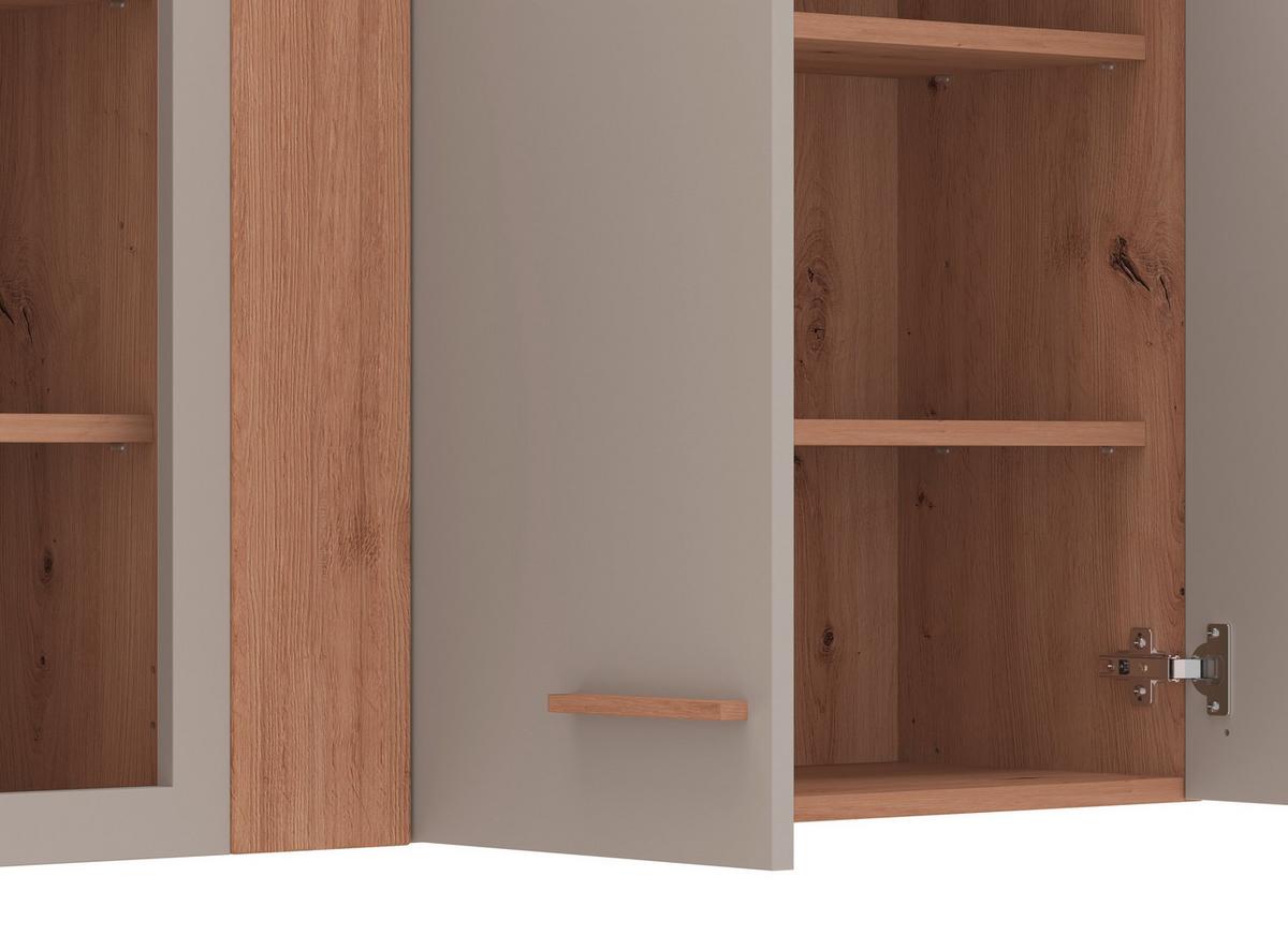 Konyhablokk Belfort 200 Cm - kasmírszínű/Artisan tölgy, Basics, faalapú anyag (200/200/51cm)