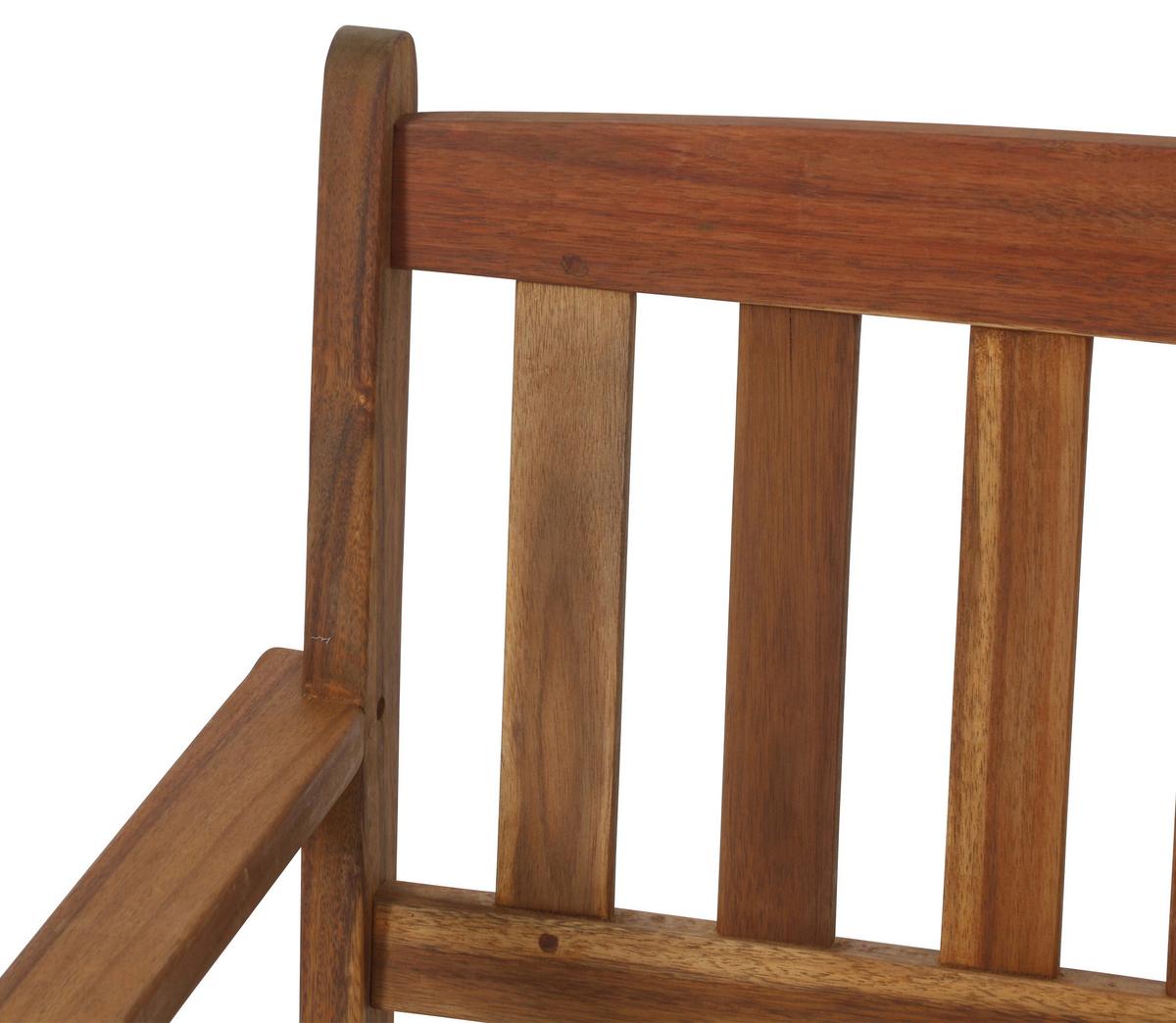 Gartenbank Echtholz 2-Sitzer Borkum mit Rückenlehne - Braun, KONVENTIONELL, Holz (109/86/58cm) - Gardenson