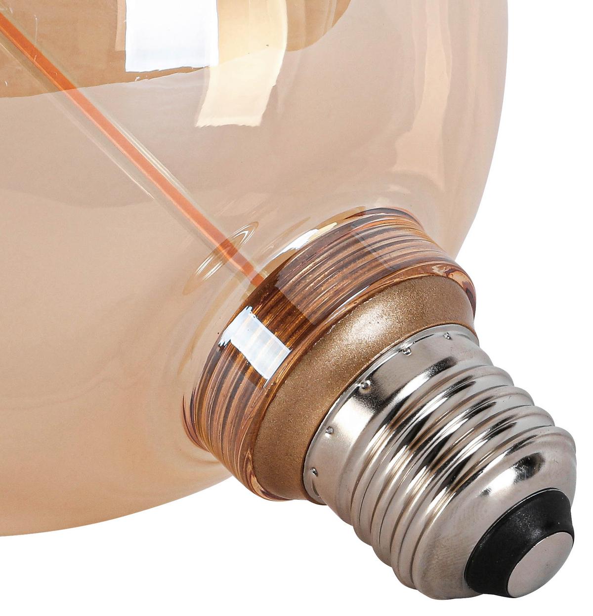 LED ŽIAROVKA C82222MM - jantárová, Konventionell, kov/sklo (12,5/16,6cm) - Modern Living