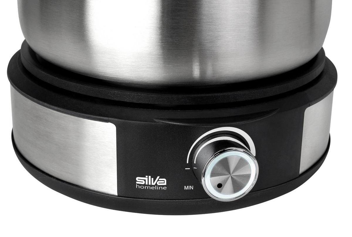 Fondueset Inkl. 8 Fonduegabel - Edelstahlfarben/Schwarz, Basics, Kunststoff/Metall (31,3/19,7/25cm) - Silva Homeline
