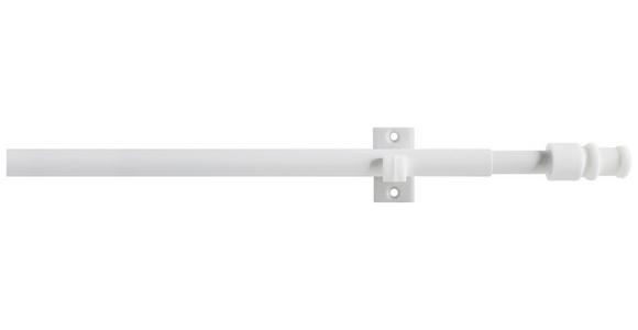 Vitragenstange Weiß L: 85-135 cm - Weiß, KONVENTIONELL, Kunststoff/Metall (85-135cm) - Ondega