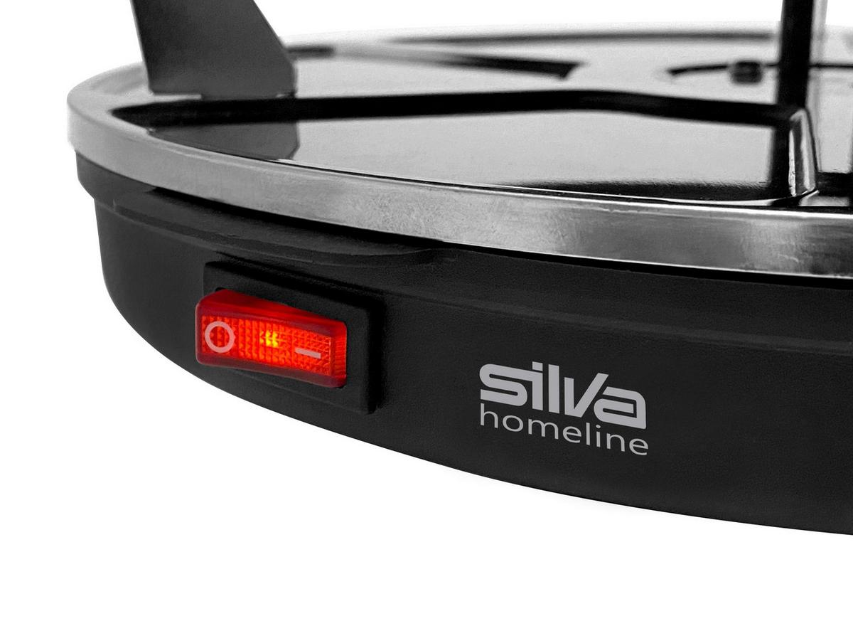 Raclette Pk-r 066 Mit 6 Grillpfännchen - Schwarz, KONVENTIONELL, Kunststoff/Metall (36.5/13/32.5cm) - Silva Homeline