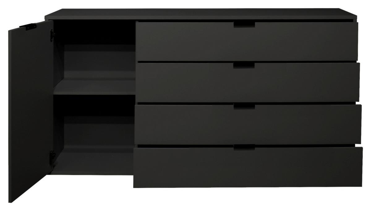 ŠIROKÁ KOMODA Bounty, antracitová - antracitová, Moderní (168/87/45cm) - Premium Living
