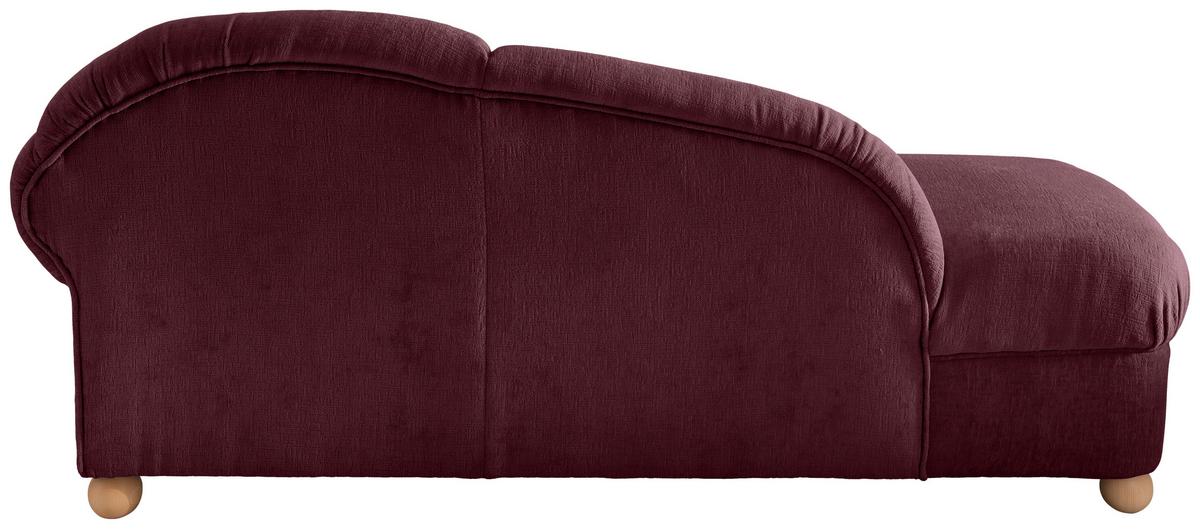 Ottomane Torello Bordeaux B: 190cm - Wildeiche/Bordeaux, KONVENTIONELL, Textil (190/84/86cm) - Livetastic