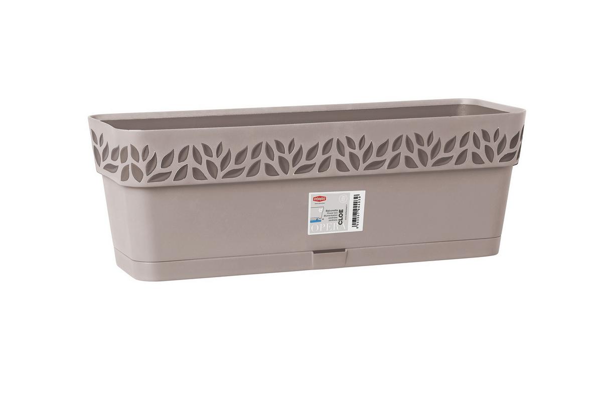 Műanyag Balkonláda És Alj Cloe Kb. 50cm - bézs, Basics, műanyag (17/18/50cm)