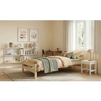 Kinder-/Juniorbett Aleks Kiefer Echtholz B: 80cm - Kieferfarben, MODERN, Holz/Textil (80/180cm) - MID.YOU