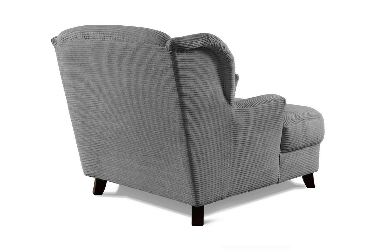 XXXL-Sessel Asado grau teilmassiv, B: 109 cm - Dunkelbraun/Grau, KONVENTIONELL, Textil (109/104/145cm) - Sit & More