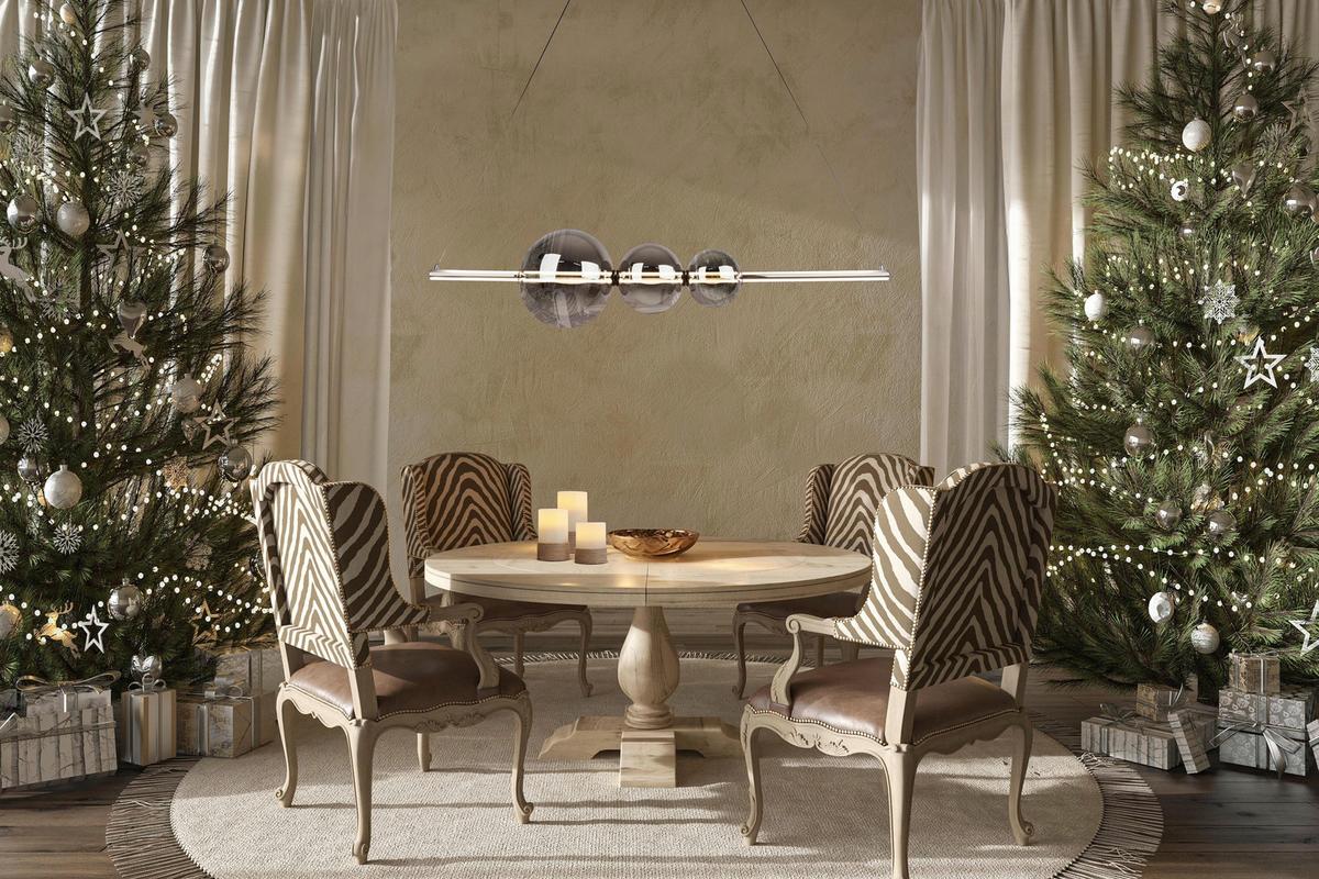LED-Pendelleuchte 6143742 Nova - Design, Glas/Metall (125,3/25/150cm) - Näve
