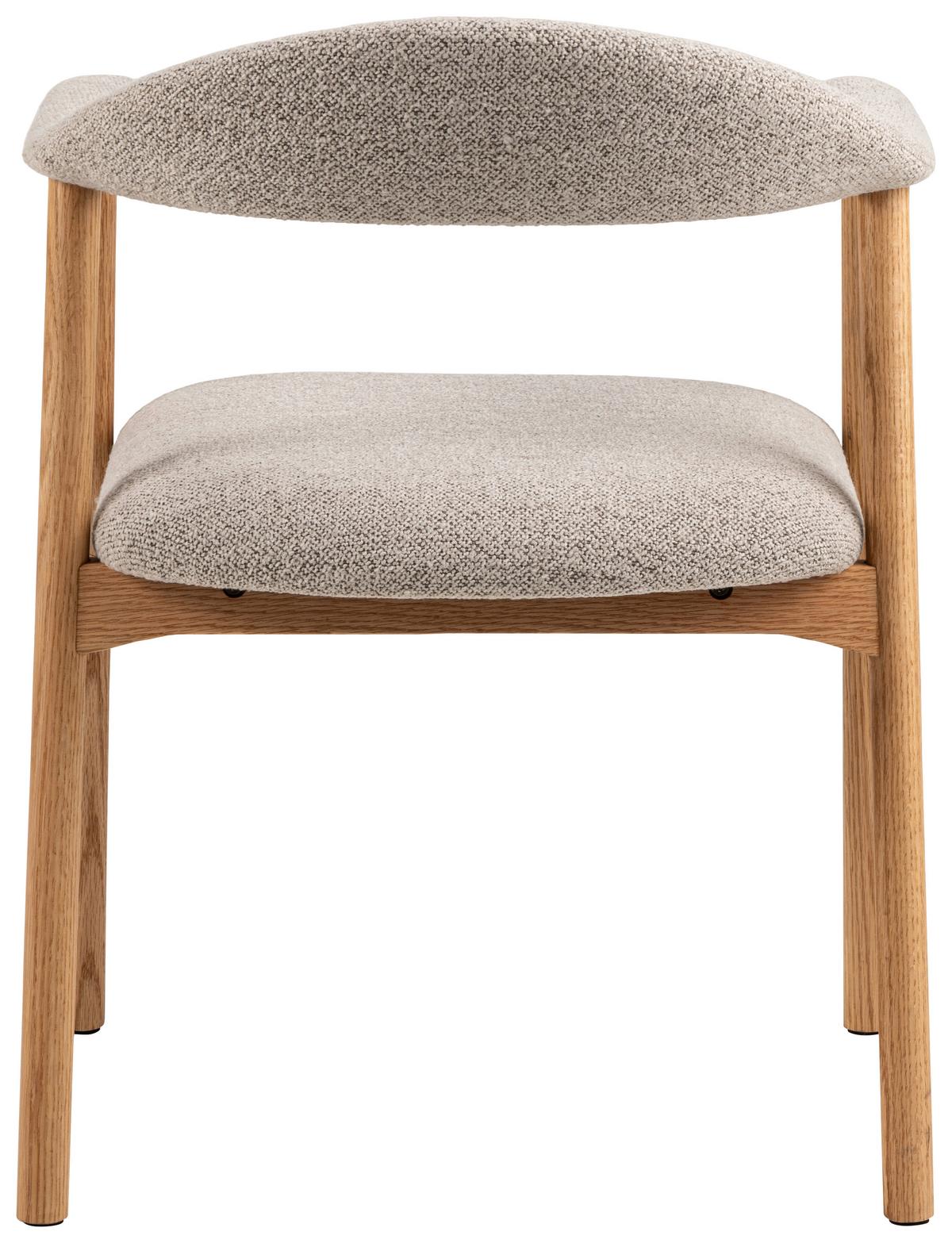 Armlehnstuhl Addi - Eichefarben/Beige, Trend, Holz/Textil (56/75,5/54cm) - MID.YOU