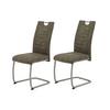 Schwingstuhl-Set Ulla S - Schlammfarben/Edelstahlfarben, MODERN, Textil/Metall (43/98/59cm) - MID.YOU