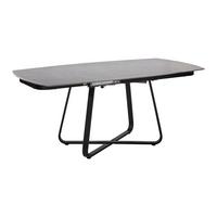 Rozkládací jídelní stůl Matera 160-220 cm - černá, Moderní, kov/keramika (120-180/90/76cm) - Bessagi Home