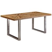 Esstisch Wl5.949 - Silberfarben/Braun, Design, Holz/Metall (200/100/76cm) - MID.YOU
