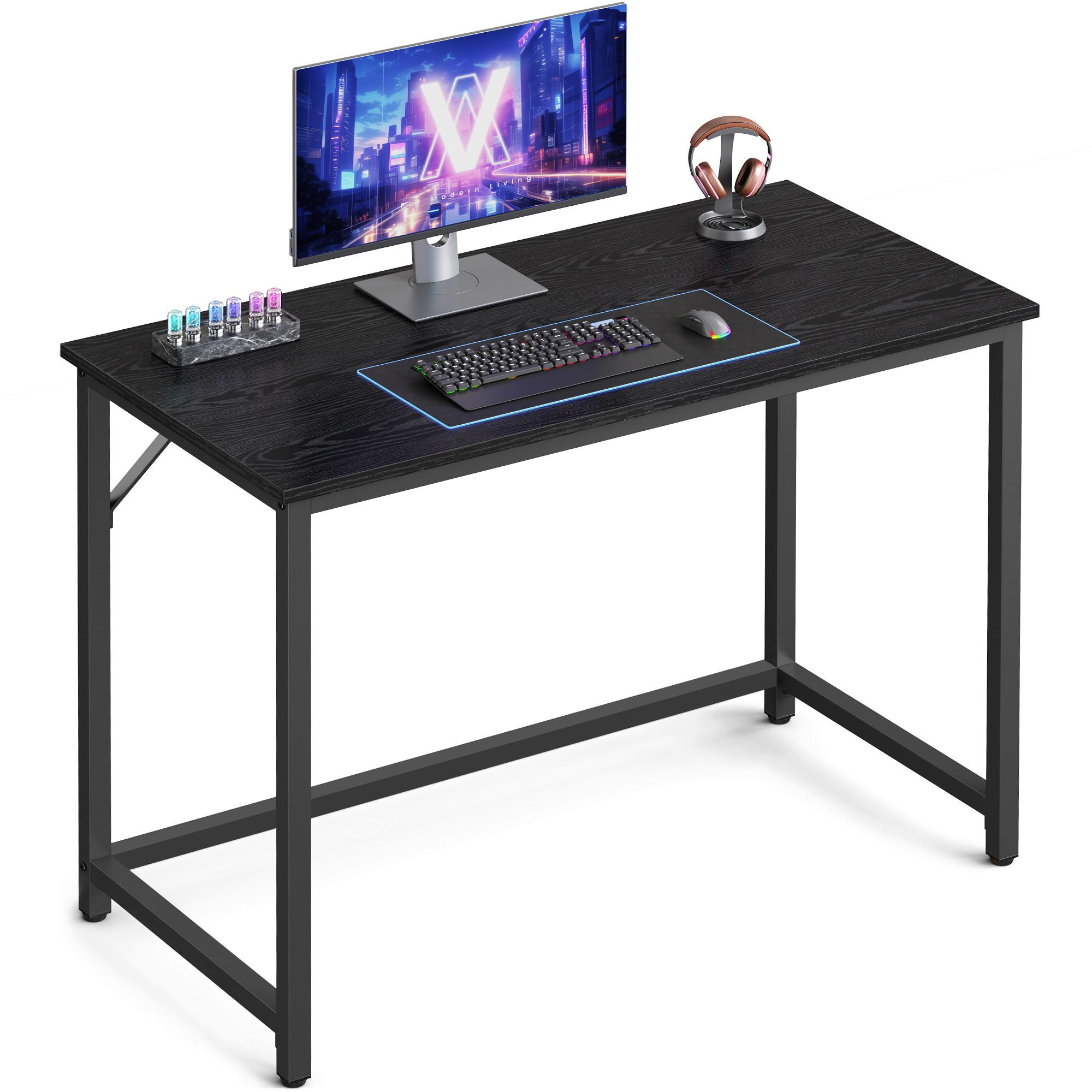 Computertisch Schwarz B: 100 cm - Schwarz, Trend, Holzwerkstoff (100/75,5/50cm) - MID.YOU