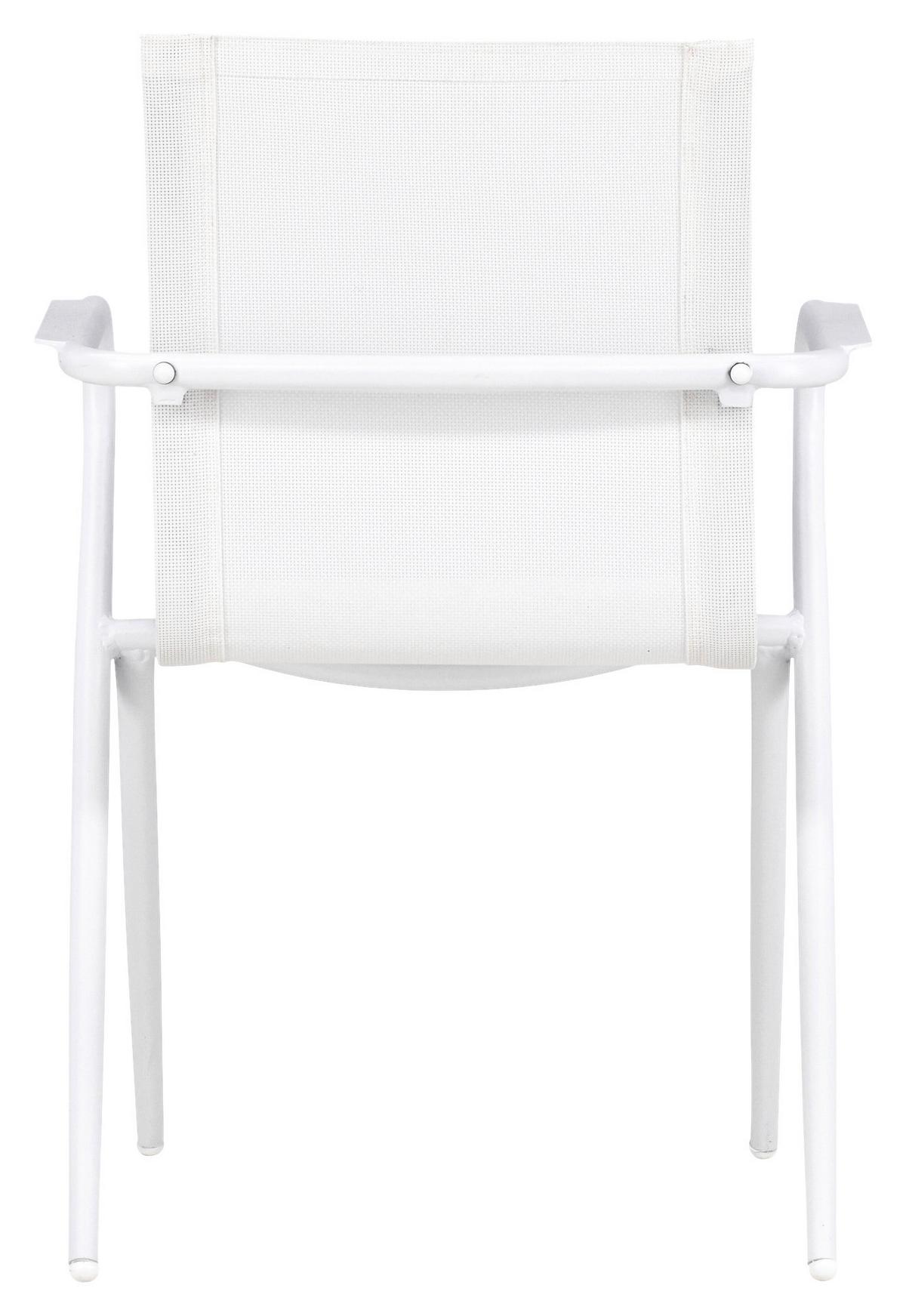 Stapelsessel Aluminium - Weiß, KONVENTIONELL, Metall (58/86/63cm) - Gardenson