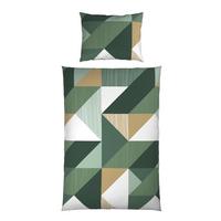 BETTWÄSCHE EMMA - Taupe/Grün, MODERN, Textil - Luca Bessoni