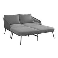 Sonneninsel Madeira - Dunkelgrau/Schwarz, MODERN, Textil/Metall (150/75/95cm) - Beldano