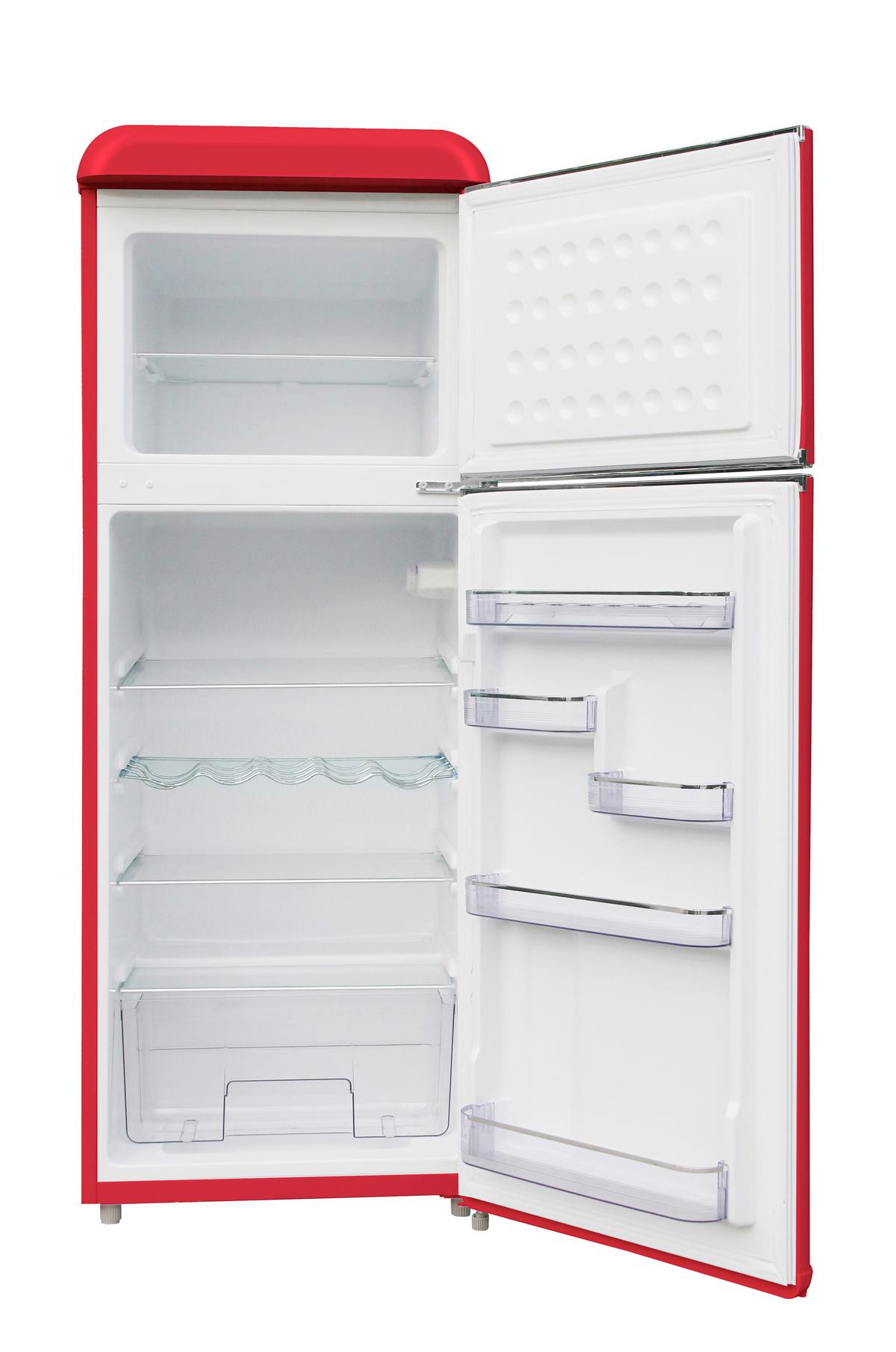 Kühl-Gefrier-Kombination Ceem BFr 310 - Rot, Basics, Metall (54/147/58cm) - CEEM