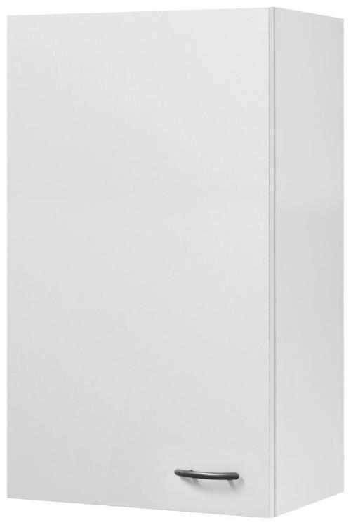 Horná kuchynská skrinka WITO - biela/farba ušľachtilej ocele, kompozitné drevo/plast (50/89/32cm) - MID.YOU
