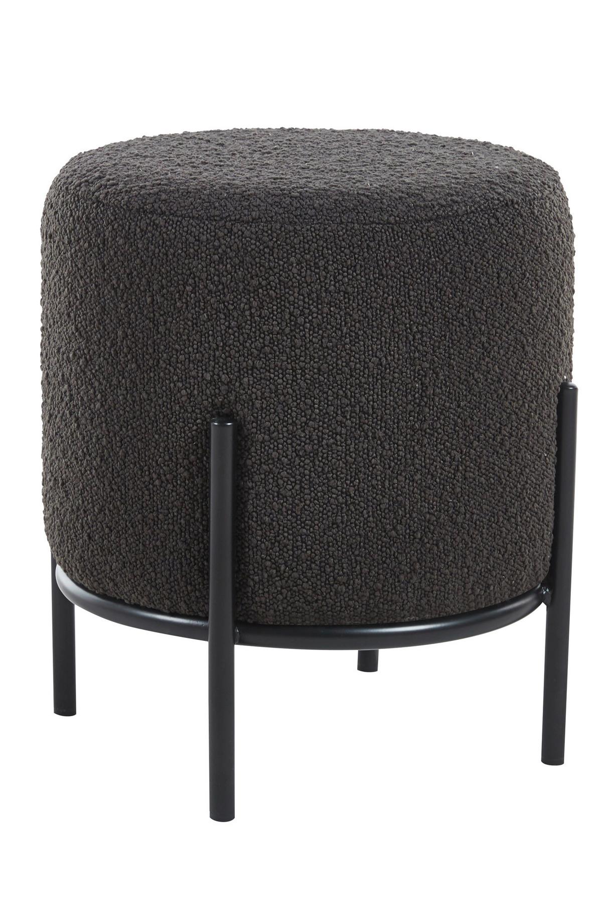 Hocker Anthrazit, Schwarz B: 35 Cm - Anthrazit/Schwarz, MODERN, Textil (35/38/35cm) - Livetastic